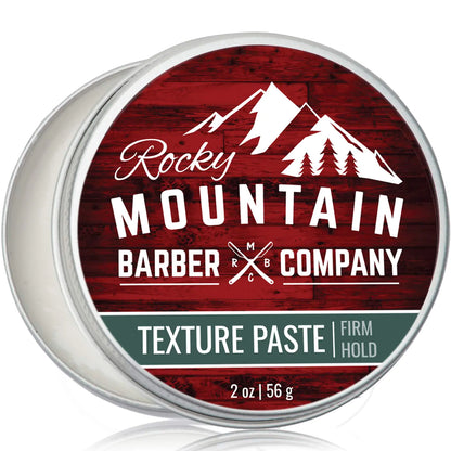 Rocky Mountain Barber Company Hair Paste for Men - Hair Styling Paste with Pliable Light-Firm Hold for All Hair Styles Shine-Free Matte Finish - Easy to Wash Out 2 oz