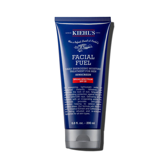 Kiehls Facial Fuel Moisturizer with SPF 20 for Men Energizing Face Moisturizer for Dull Skin Non-Greasy Feel Hydrating Lotion & Broad Spectrum Sunscreen with Caffeine & Vitamin C - 6.8 fl oz