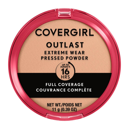 COVERGIRL Outlast Extreme Wear Pressed Powder Face Powder Natural 0.38 Fl Oz Pressed Powder Full Coverage Powder Finishing Powder Lightweight Controls Shine Variety of Shades