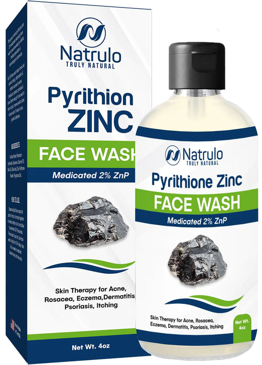 Pyrithione Zinc Face Wash | 2% ZnP Zinc Soap Skin Therapy Body Cleanser for Acne Rosacea Eczema Dermatitis Psoriasis Itching | Cleansing Calming Facial Wash | Zinc Face & Body Wash Made in USA