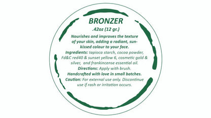 All-Natural Bronzer Loose Powder. Eco-Friendly.