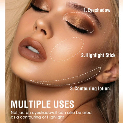 16 Vibrant Metallic Eyeshadow Sticks Waterproof Long Lasting Satin Finish Professional Makeup Pencil Set 8 Colors