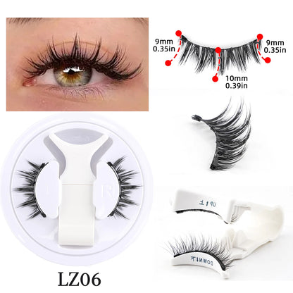 3D Natural Look Magnetic Eyelashes Set with Tweezer Makeup Tools Handmade Magnetic False Eyelash No Glue Needed Faux Mink Lashes
