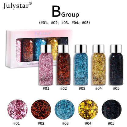 "Wholesale Colorful Blue Glitter Liquid Eyeshadow Set"