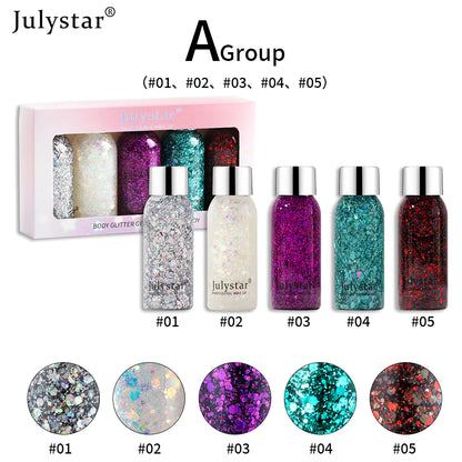 "Wholesale Colorful Blue Glitter Liquid Eyeshadow Set"